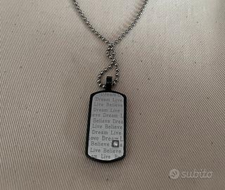 piastrina e catena S.Steel