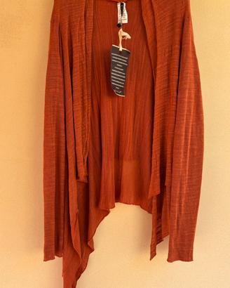 Cardigan donna cotone arancio tg s/m