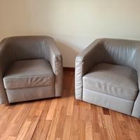 Poltroncine in pelle Poltrone&Sofa