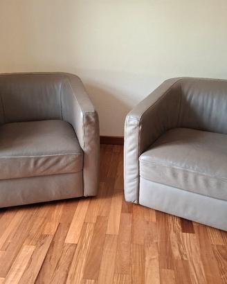 Poltroncine in pelle Poltrone&Sofa