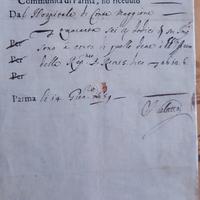 documento antico 1654