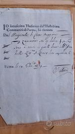 documento antico 1654