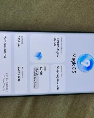 Honor magic 6 lite come nuovo