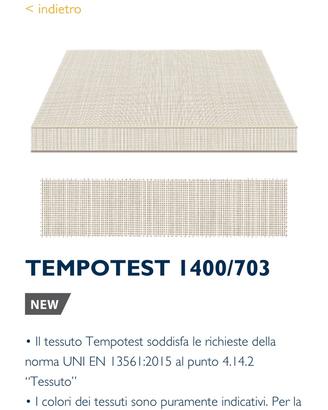 Teli da sole  tende tempotest nuove