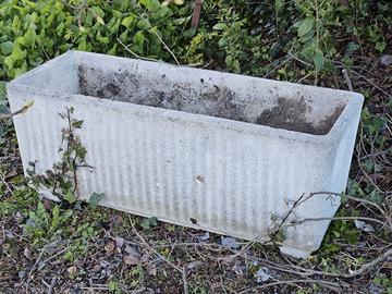 3 fioriere in cemento rigate 100x40 da giardino