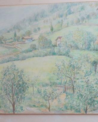 dipinto Ugo Vittore Bartolini "Tal di Cadore" 