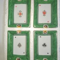 4 mini posacenere in ceramica