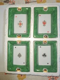 4 mini posacenere in ceramica