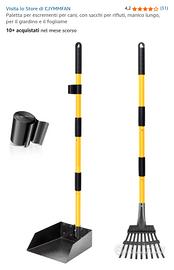 Paletta per cani con sacchi e manico lungo