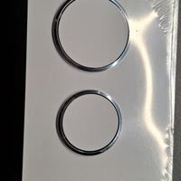 Placca geberit omega 20 bianco cromo bianco