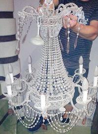 Antico Lampadario Maria Teresa in Cristallo-Primi