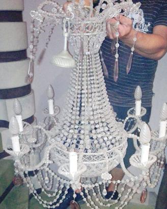 Antico Lampadario Maria Teresa in Cristallo-Primi