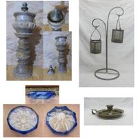 Lotto porta candela bugia candelabro portagioie