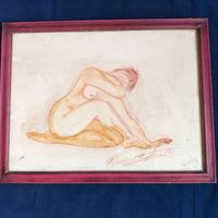 Disegno nudo femminile 1976 –tecnica mista 53x40cm