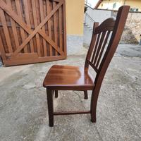  4 sedie in legno massello e lamellare.