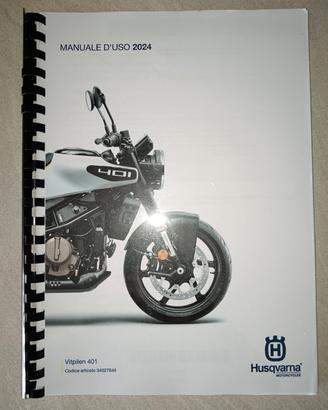 Husqvarna Vitpilen 401 manuale uso e manutenzione 