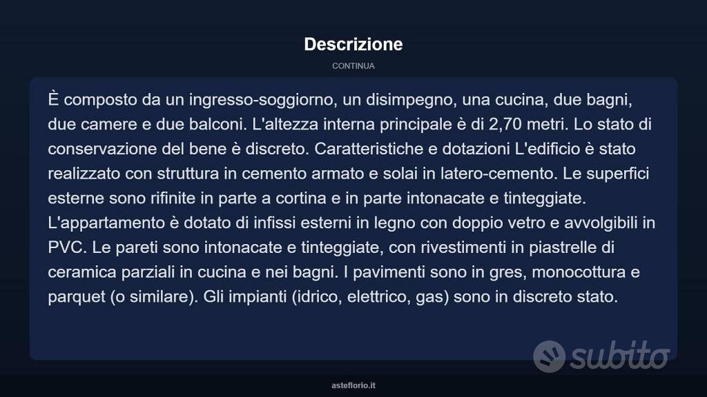 Appartamento – Roma, Lunghezza - Altro