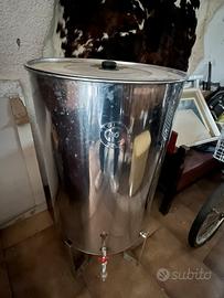 Fusto in acciaio inox lt 150 con rubinetto