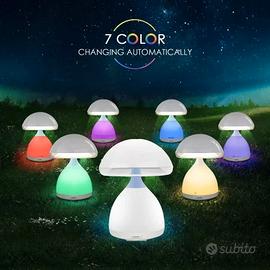 LAMPADA LED RGB A FUNGO COLORI CROMOTERAPIA TAVOLO