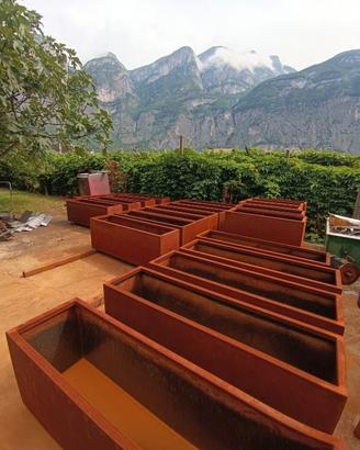 Fioriere in acciaio corten