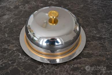 Campana in acciaio inossidabile, piatto e tagliere