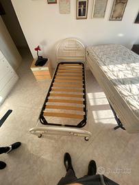2 scheletro letti singoli 2 reti da letto singolo
