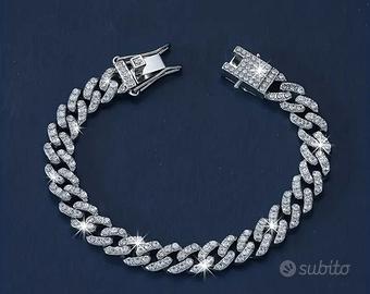 Braccialetto a catena cubana d'argento