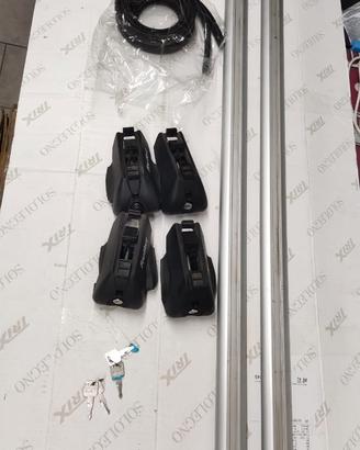 Barre portatutto per tetto con 4 chiavi nuove