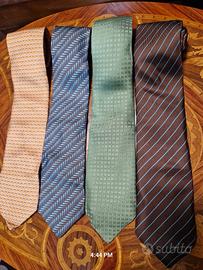 set di 4 cravatte Hermes originali