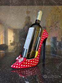 Porta bottiglia vino vintage tacco donna poiss