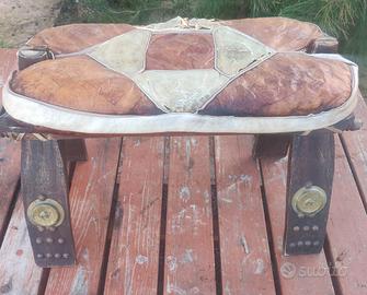 SELLA EGIZIANA DA CAMMELLO SGABELLO VINTAGE