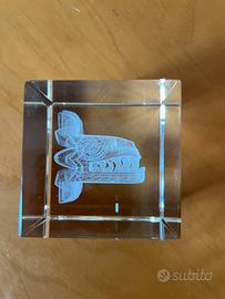Fermacarte Cubo in Cristallo 3D Souvenir "MEXICO"