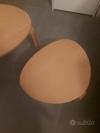 SET 2 TAVOLINI  COME NUOVI COLOR  CILIEGIO