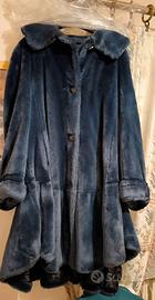 Pelliccia sintetica blu/azzurro carta da zucchero