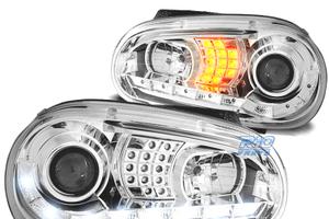 FARI VOLKSWAGEN VW GOLF 4 DAYLIGHT CROMATI FRECCE 