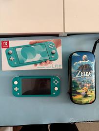 Nintendo Switch Lite Corallo + Scatola + Custodia