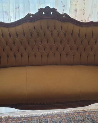 Divano e Poltrona vintage stile Luigi XV – Velluto