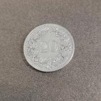 20 centesimi franco svizzero anno 1885