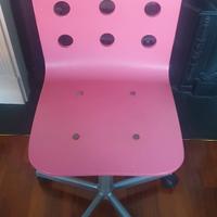 sedia  da scrivania regolabile con rotelle Ikea  