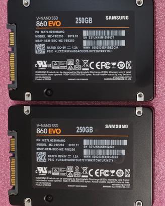 2 SSD Samsung 860 evo 2.5 sata 250gb 6Gb/s OK