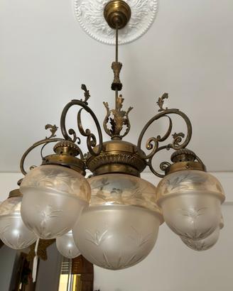 Lampadario Liberty di fine 800
