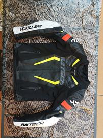 giacca moto 46 mtech uomo in pelle