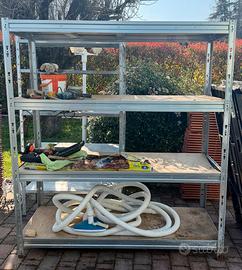 2 Scaffali struttura metallo e ripiani