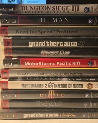 Lotto 11 Giochi ps3 Originali gta mgs4 midnight cl