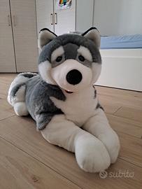 Peluche Trudi Husky Gigante XXL 120cm come nuovo
