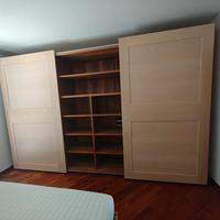 Armadio artigianale toscano 4x260 – Acero e noce