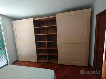 Armadio artigianale toscano 4x260 – Acero e noce