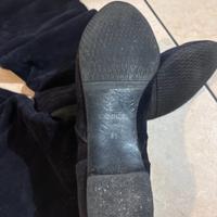 Stivale nero camoscio