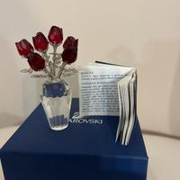 Vaso di rose rosse Swarovski