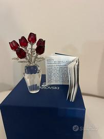 Vaso di rose rosse Swarovski